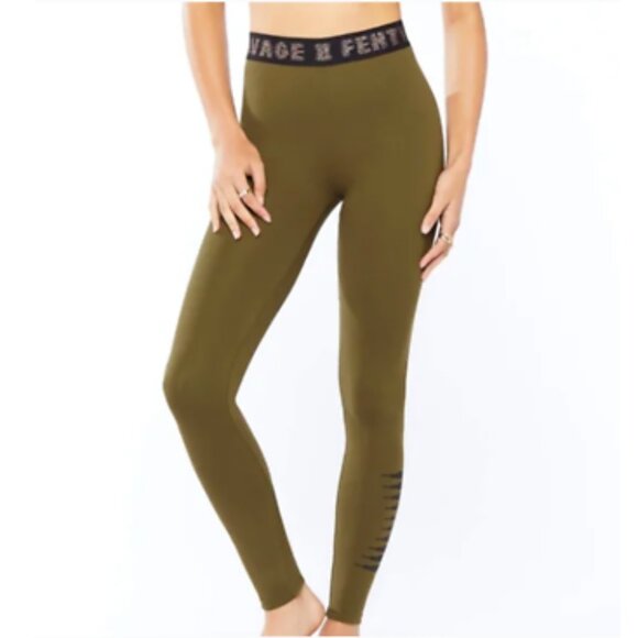 Savage X Fenty Forever Savage Jersey Legging in Military Green NWT - Picture 1 of 3